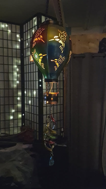 solar hot air balloon Hummingbird spinner