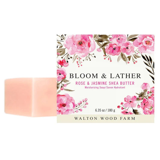 ROSE & JASMINE SHEA BUTTER 6.35 OZ SOAP BAR