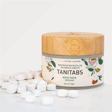 Tanitabs Toothpaste Tablets (Fresh Mint With Charcoal, Jar) - 124 Tabs
